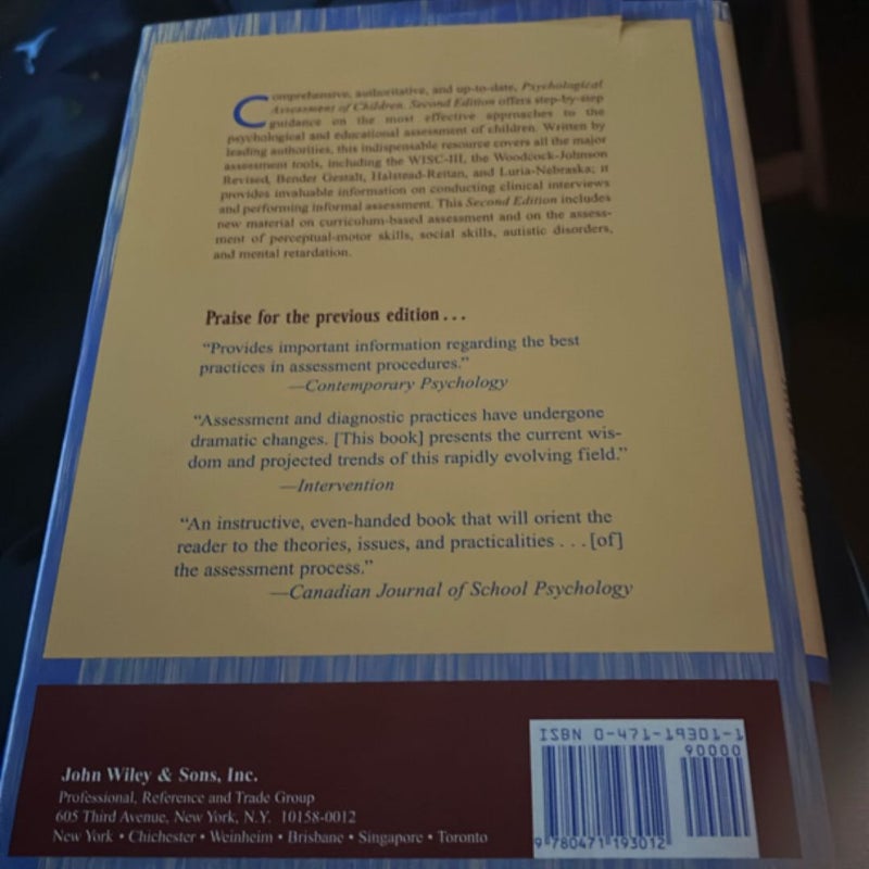 Psychological Assessment of Children