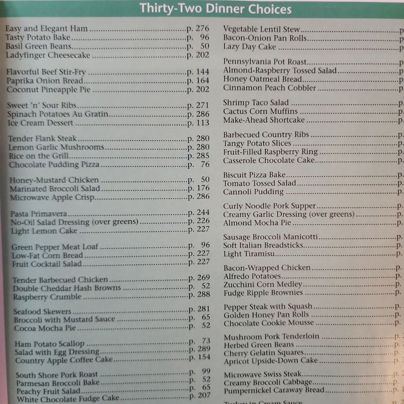 2001 Quick Cooking Annual Recipes