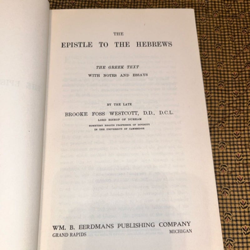 The Epistle to the Hebrews