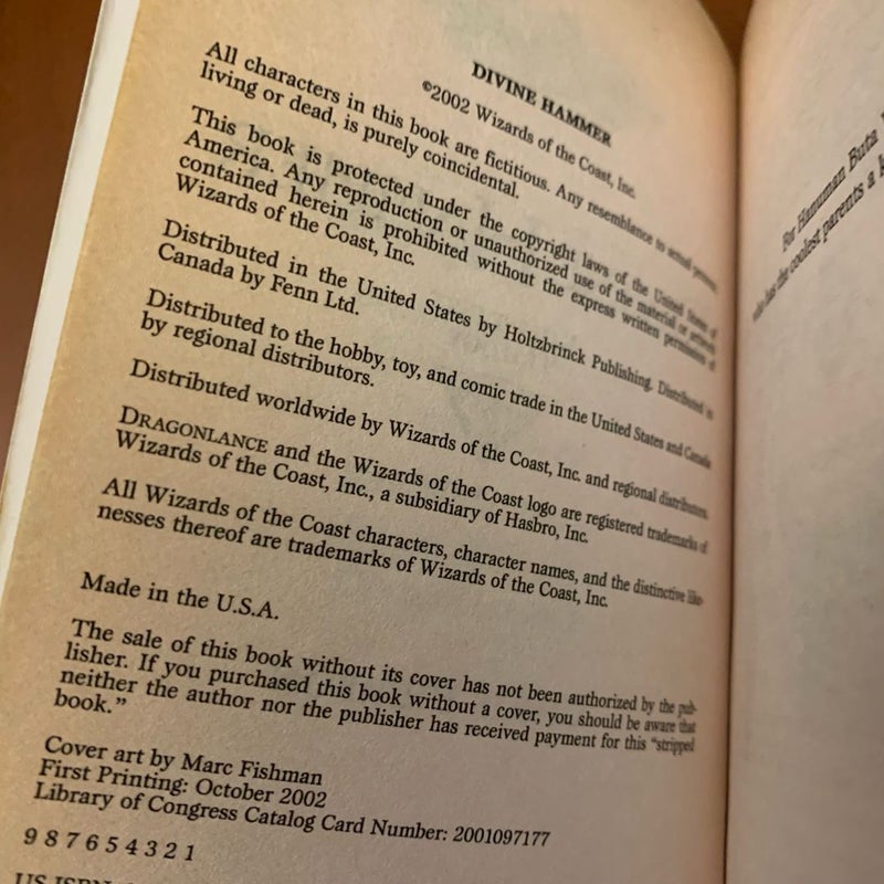 DragonLance: Complete Kingpriest Trilogy Set: Chosen of the Gods, Divine Hammer, Sacred Fire, All First Edition First Printing