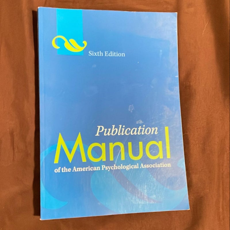 Publication Manual of the American Psychological Association