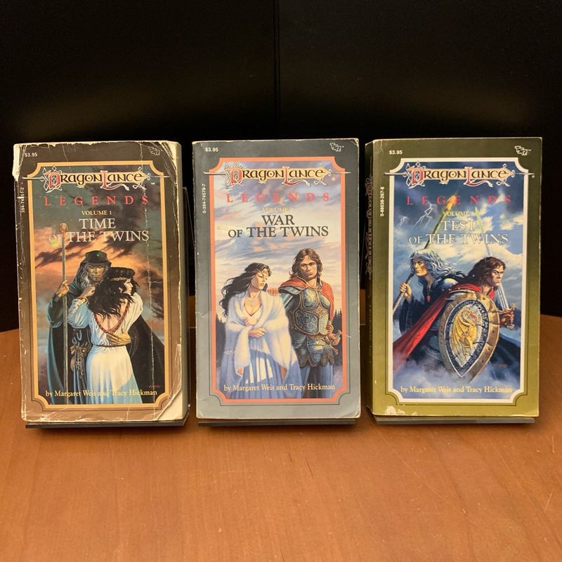 Vintage DragonLance: Complete Chronicles, Legends, Tales I Trilogy Set: Dragons of Autumn Twilight, Dragons of Winter Night, Dragons of Spring Dawning, Time of the Twins, War of the Twins, Test of the Twins, The Magic of Krynn, Kender, Gully Dwarves, and Gnomes, Love and War