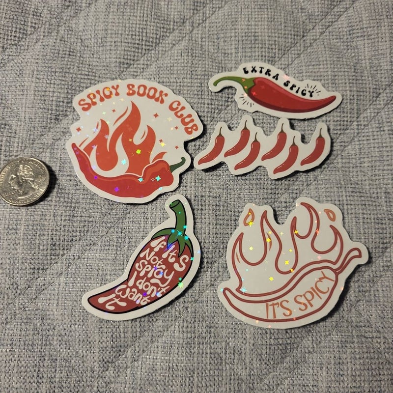 Spicy Book Themed Magnets/Stickers Pack of 15