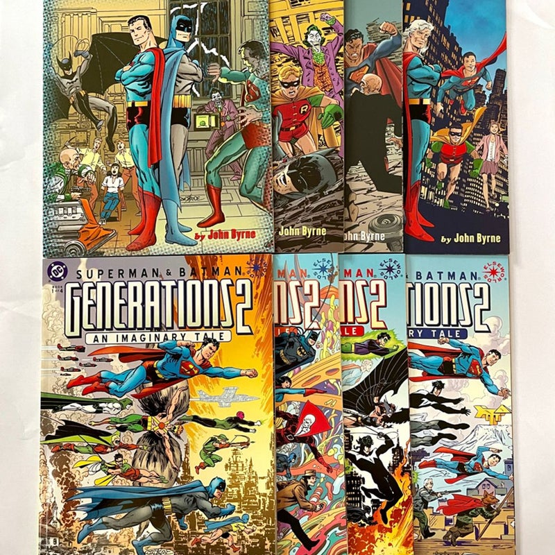 Superman/Batman Generations Vol 1 & 2 #’s 1-4 TWO COMPLETE SERIES