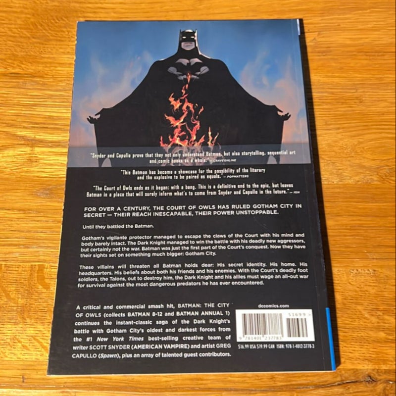 Batman Vol 2 City of Owls New 52