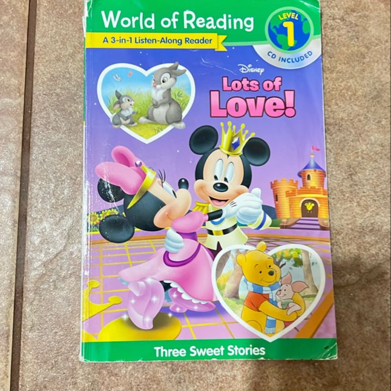 World of Reading Disney's Lots of Love Collection 3-In-1 Listen along Reader (Level 1)