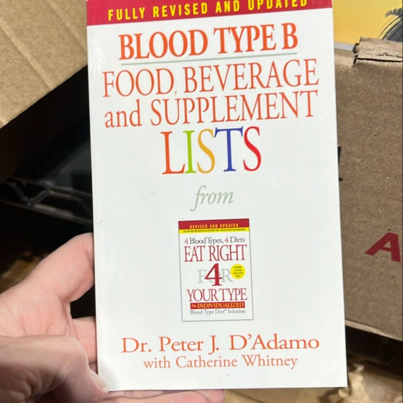 Blood Type B Food, Beverage and Supplement Lists