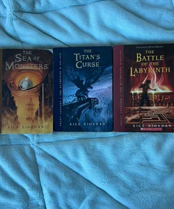 Percy Jackson and the Olympians books 2-4 out of print softcover
