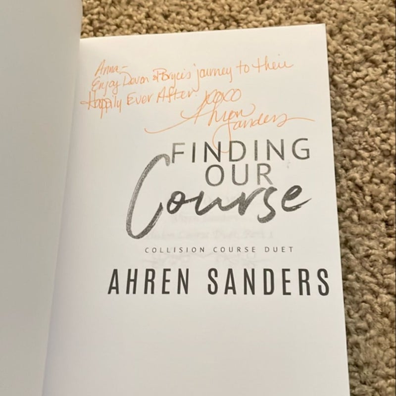 Finding Our Course, Collision Course Duet (signed by the author)