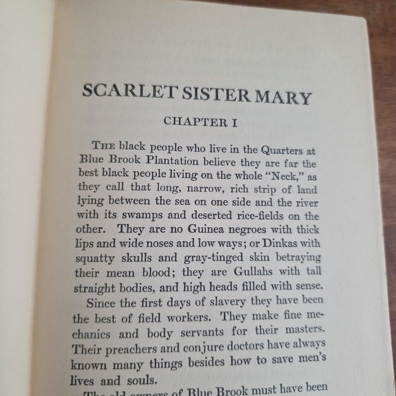 FIRST EDITION, VINTAGE 1928 Scarlet Sister Mary by Julia Peterkin