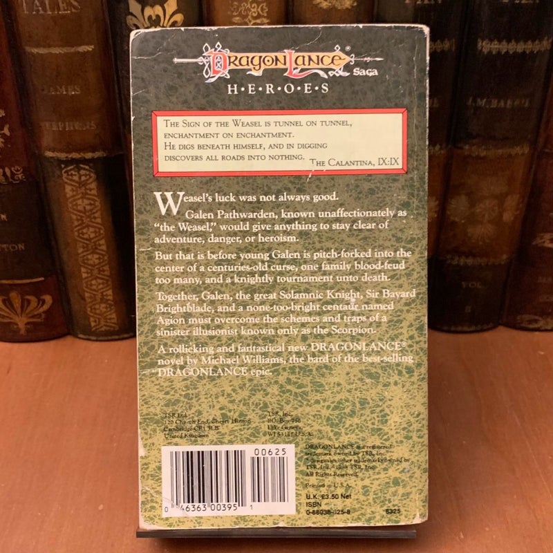 Vintage DragonLance: Weasel's Luck, Heroes 3, 1988 First Edition First Printing