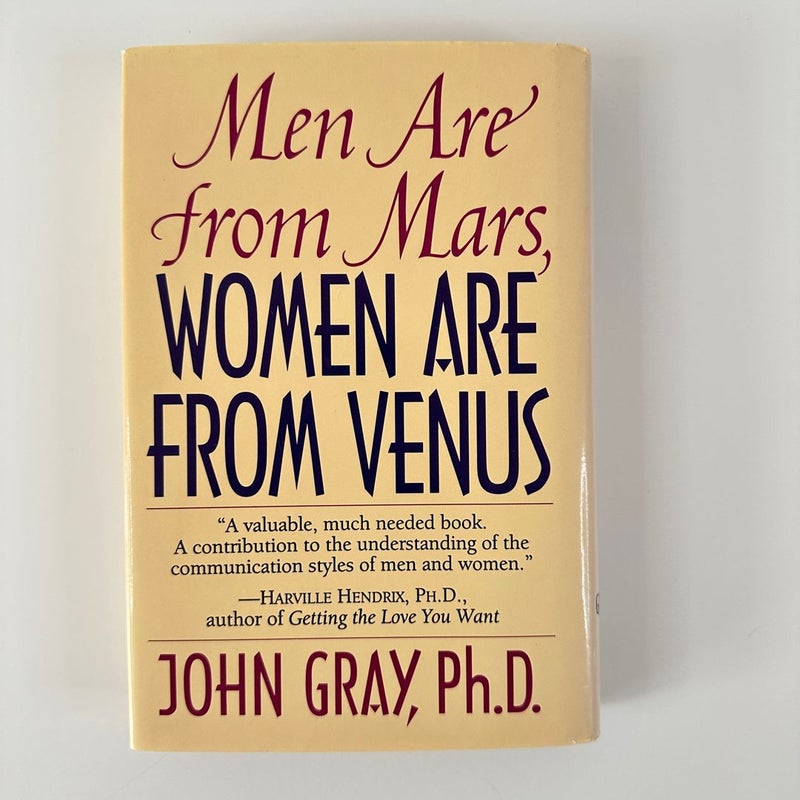 Men Are From Mars, Women Are From Venus, 1st Edition 1992