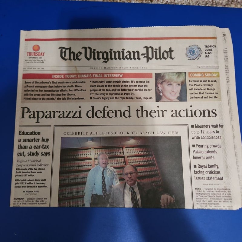 12 The Virginian-Pilot Sections on The Death of Princess Diana