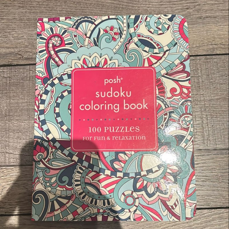 Posh Sudoku Adult Coloring Book