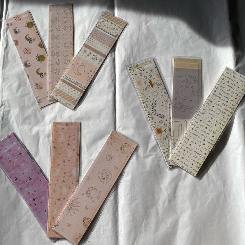 2 Handmade Laminated Bookmarks 