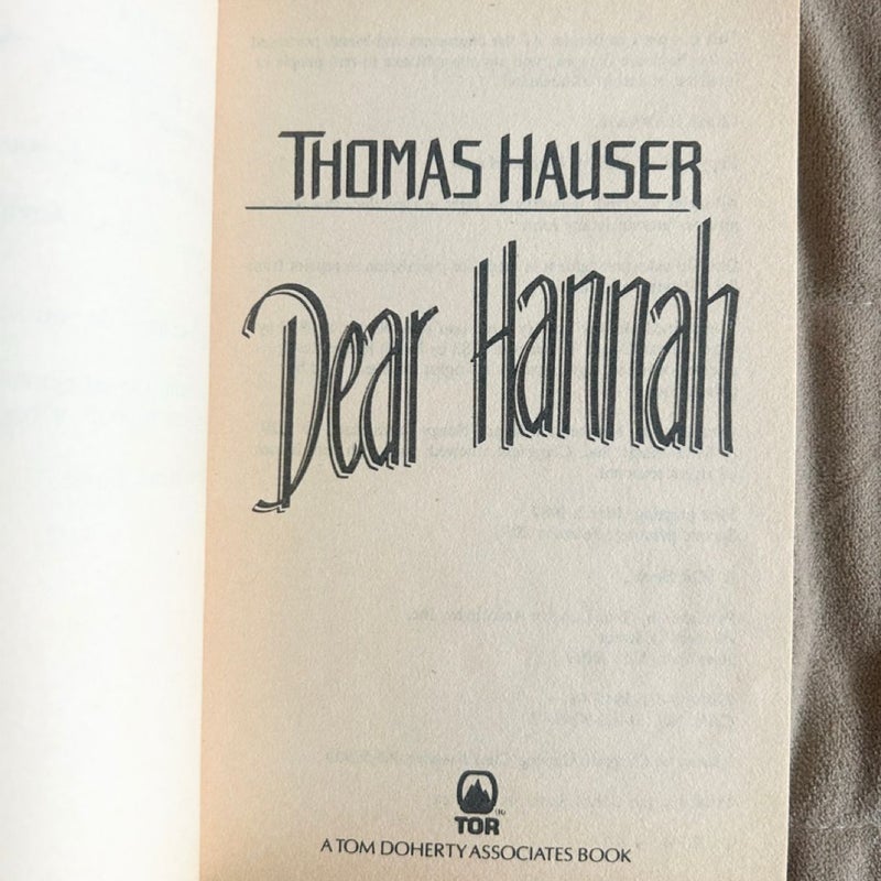 Dear Hannah  4343