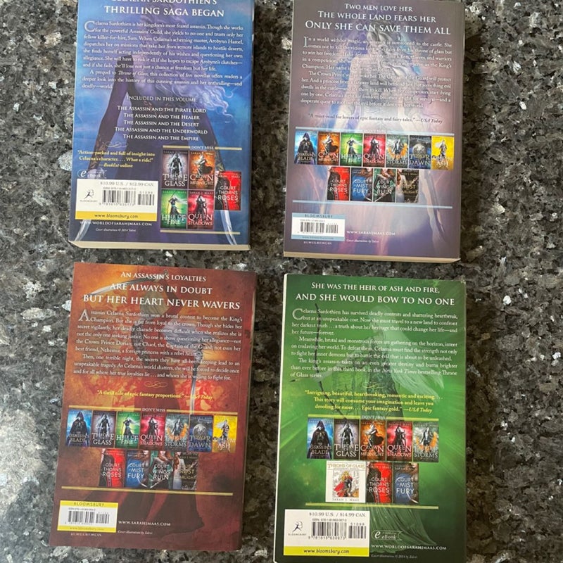 Throne of Glass books 1-4 OOP by Sarah J Maas