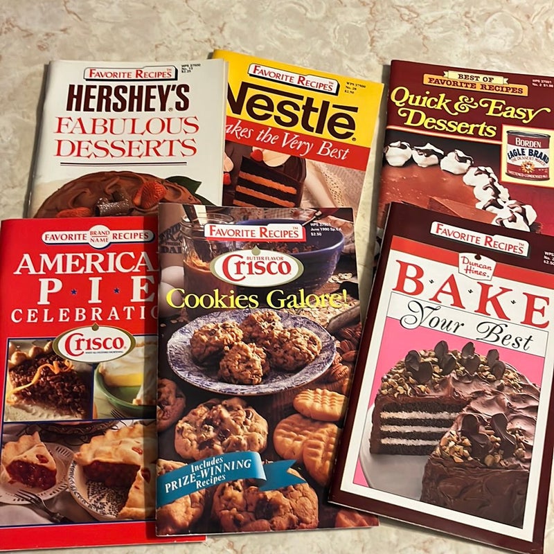Vintage bundle of 6 dessert recipe booklets 