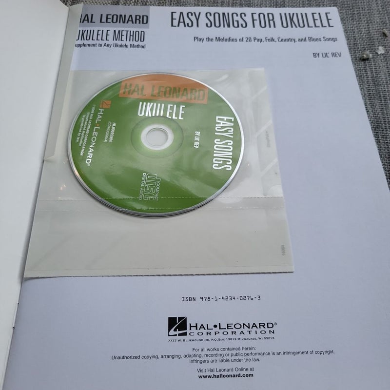 Easy Songs for Ukulele - Hal Leonard Ukulele Method Book/Online Audio