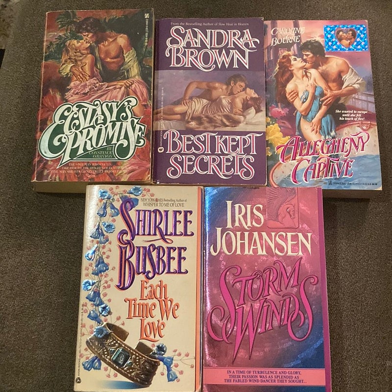 Bundle of (5) Vintage Romance Novels
