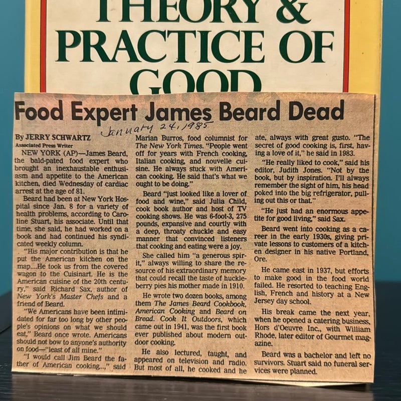James Beard's Theory and Practice of Good Cooking