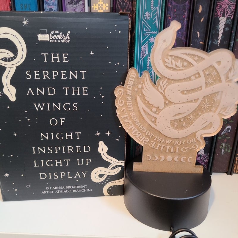 Bookish box The Serpent and the wings of night inspired light up display