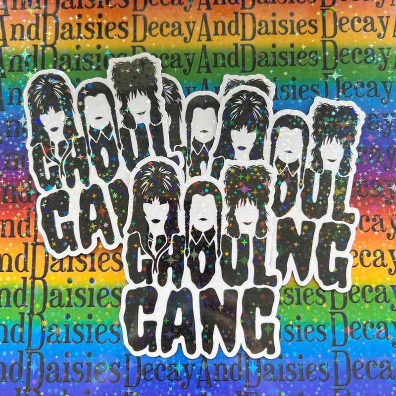 Ghoul Gang Inspired Goth Girls Holographic Sticker