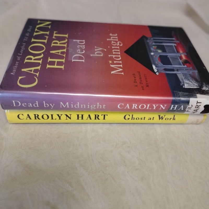 Carolyn Hart Ghost at Work and Dead by Midnight First Edition Collection 