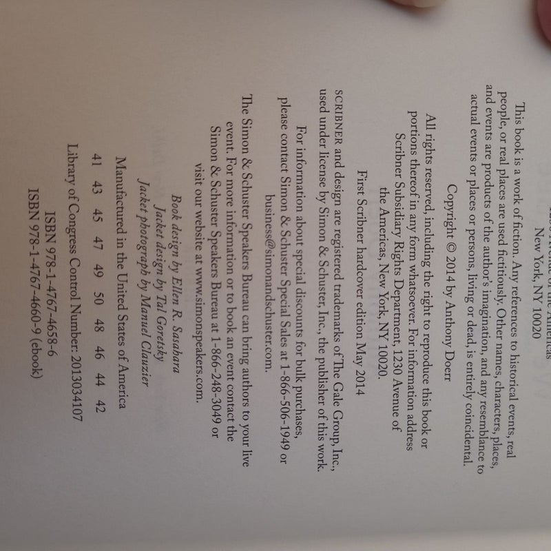All the Light We Cannot See --First Edition 