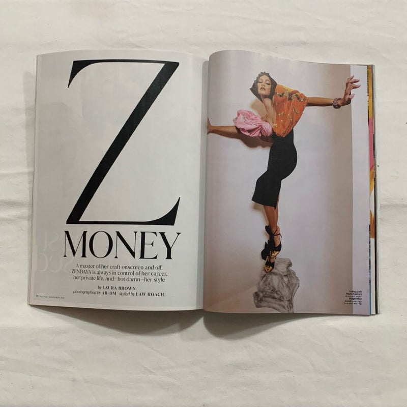 Instyle Zendaya “Best Dressed” Issue November 2021 Magazine 