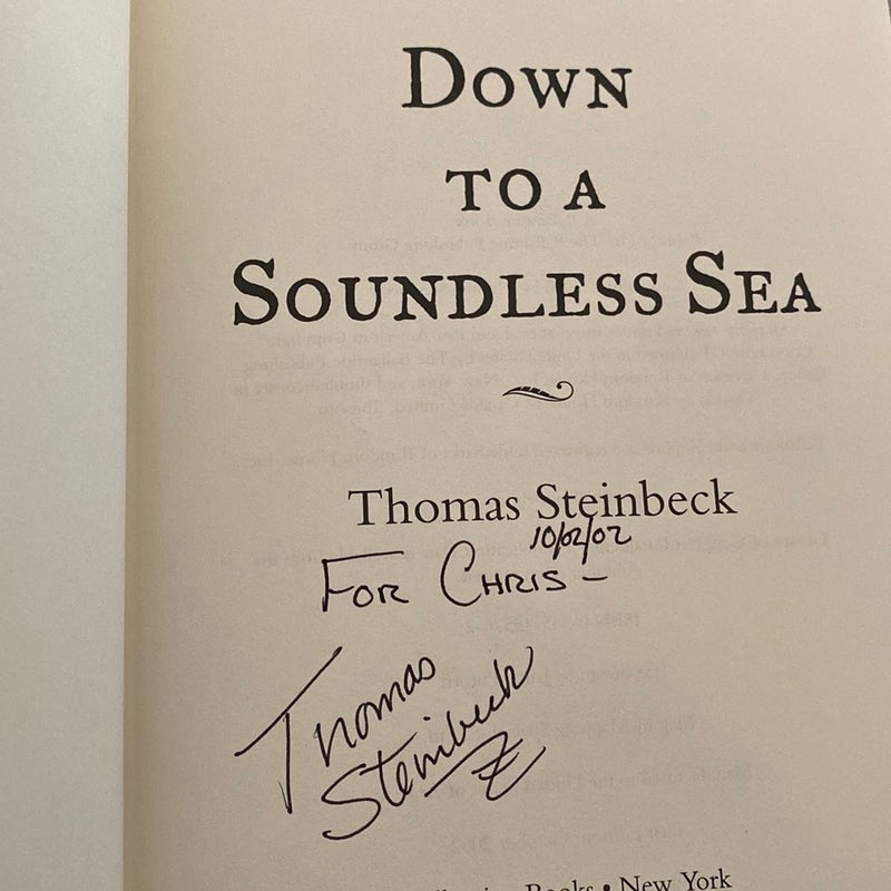 Down to a Soundless Sea—Signed 