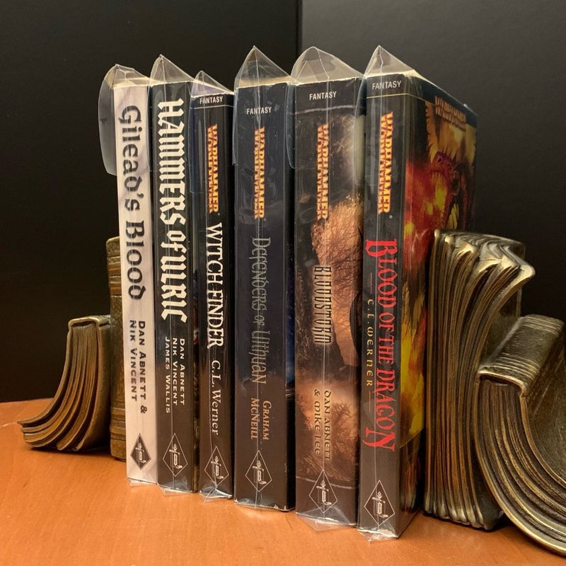 Warhammer Fantasy: Gilead’s Blood, Hammers of Ulric, Witch Finder, Defenders of Ulthuan, Bloodstorm, Blood of the Dragon, All First Printing
