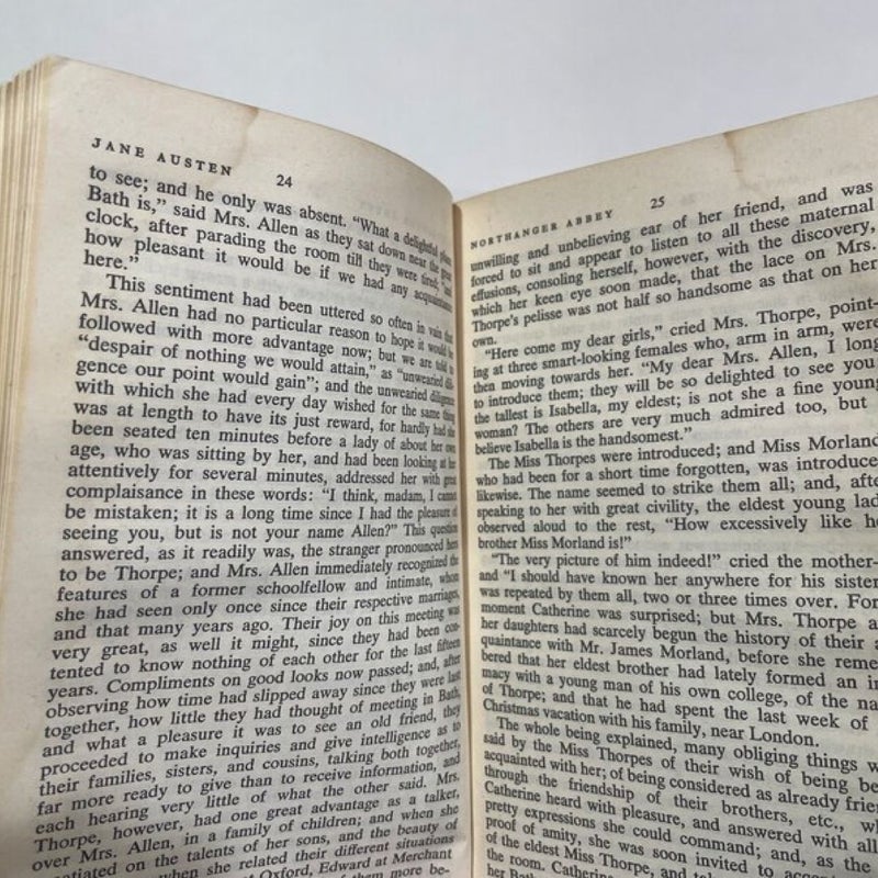 Northanger Abbey by Jane Austen 1965 Signet Edition Gothic Classics Paperback Book & Bookmark Set