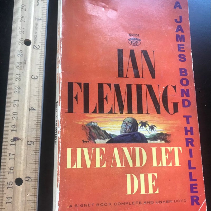 James Bond Thriller Ian Fleming 1954 Live And Let Die Vintage Paperback Signet