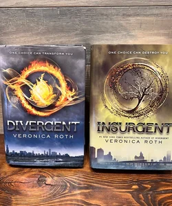 Divergent Series Young Adult Lot Of 2 HB Divergent Insurgent Veronica Roth