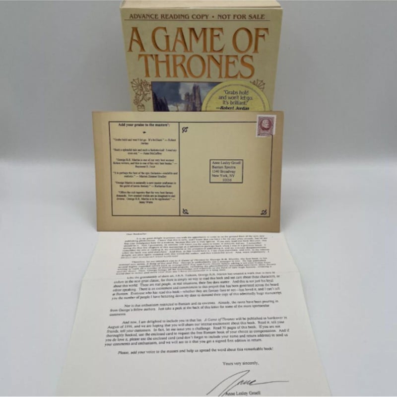 A Game of Thrones: ARC (Advanced Reading Copy)