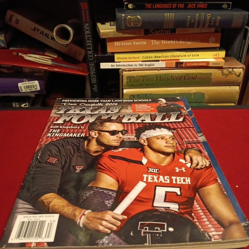 Rare: Patrick Mahomes 2016 Texas Football cover Magazine