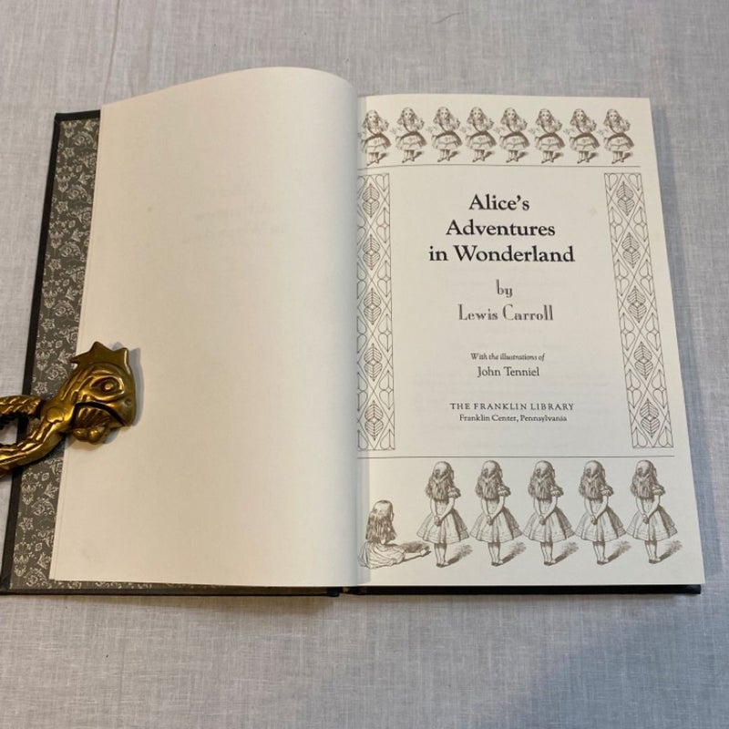 Alice's Adventures in Wonderland By Lewis Carroll -The Franklin Library - 1980
