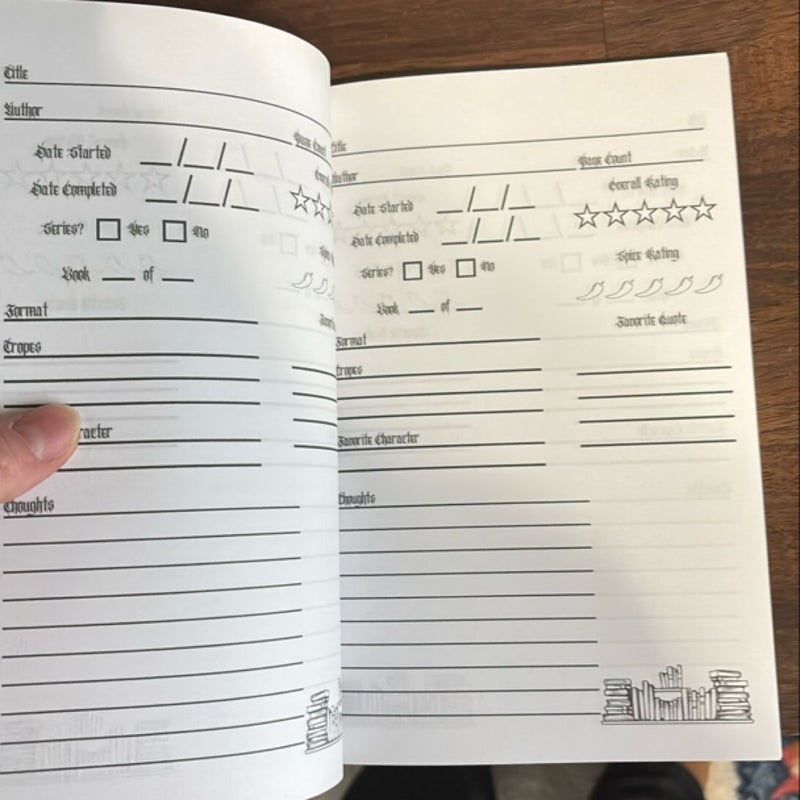 Book Tracker Journal and annotation tabs