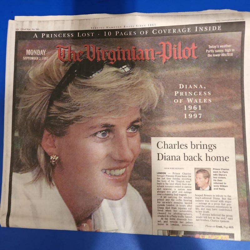 12 The Virginian-Pilot Sections on The Death of Princess Diana