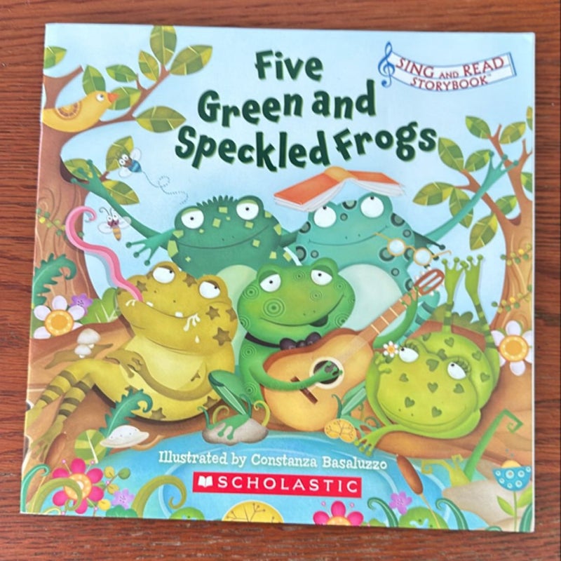 Five Green and Speckled Frogs