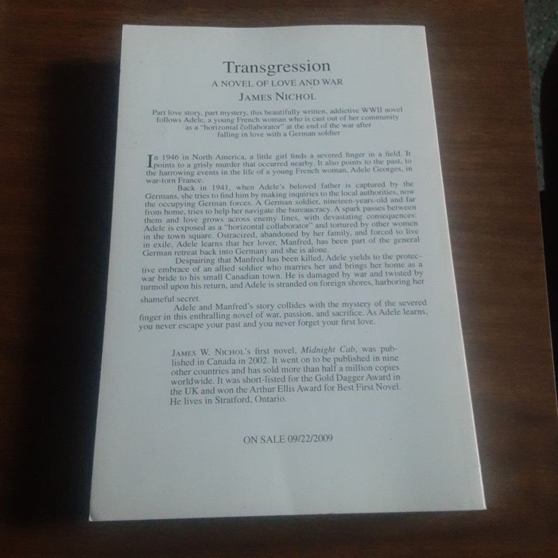 Transgression - Uncorrected Proof