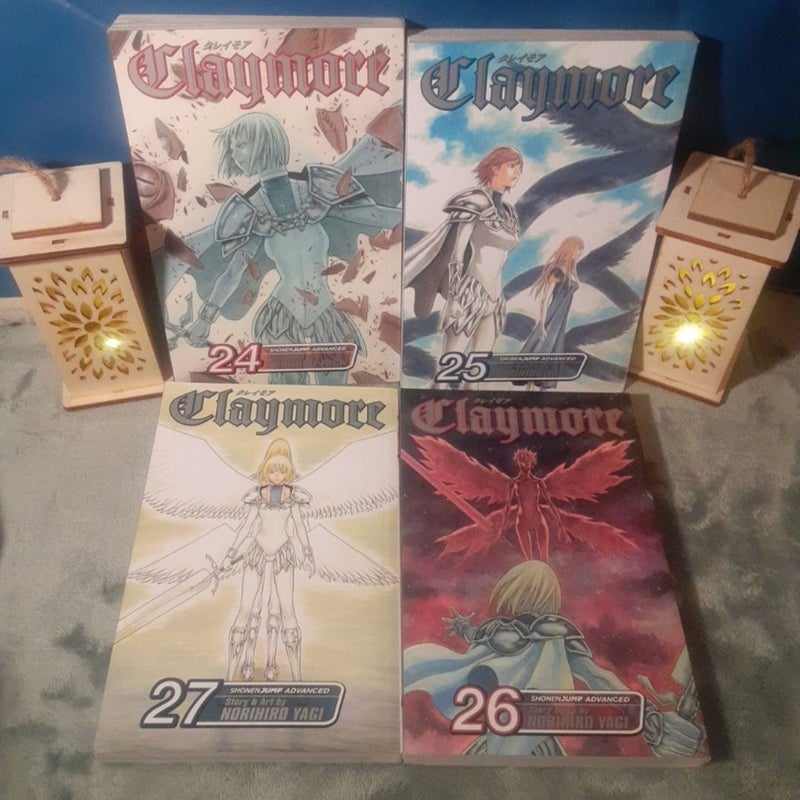 Claymore By Norihiro Yagi, Viz English Manga Lot Vol. 24, 25, 26, 27 final volume