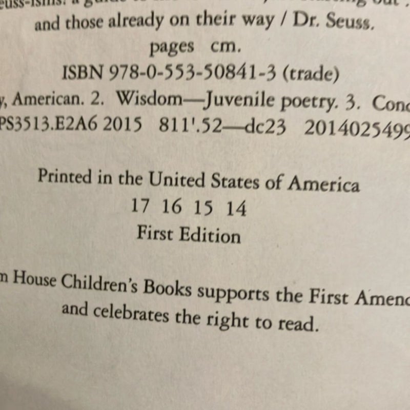 Seuss-Isms! a Guide to Life for Those Just Starting Out... and Those Already on Their Way