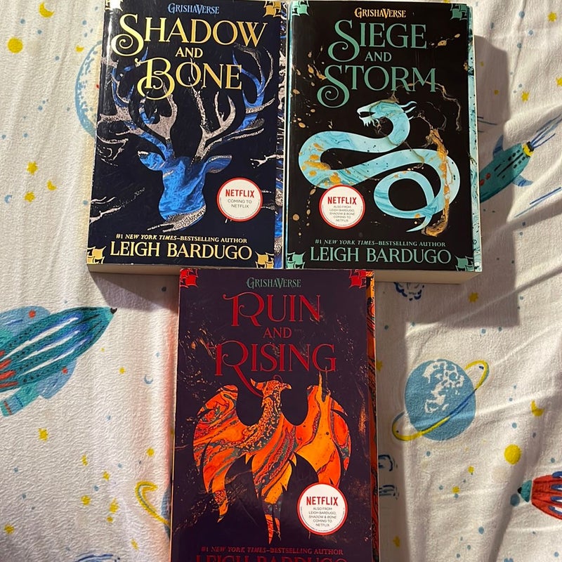 Shadow and Bone, Siege and Storm, and Ruin and Rising
