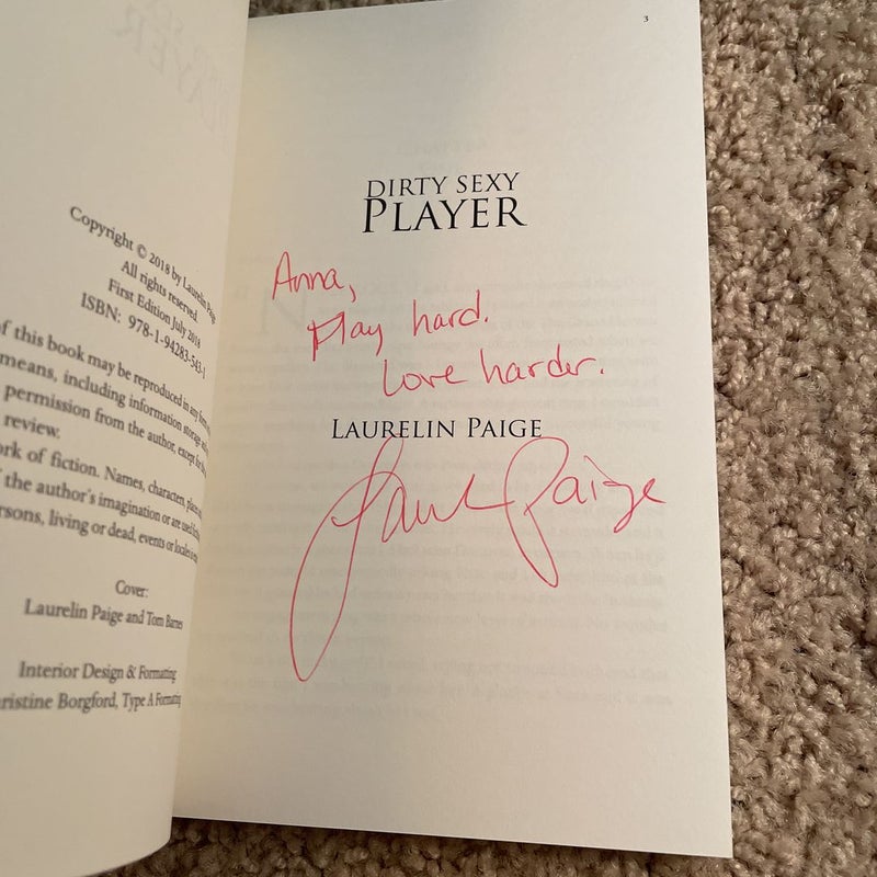 Dirty Sexy Player (signed by the author)