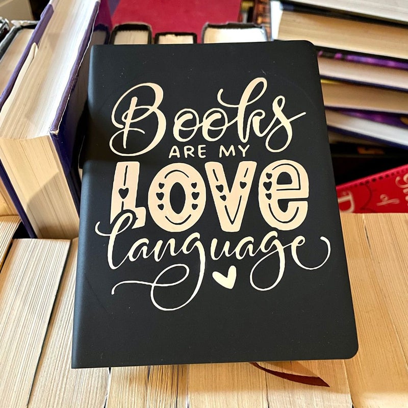 Books are My Love Language Silver Foil Notebook