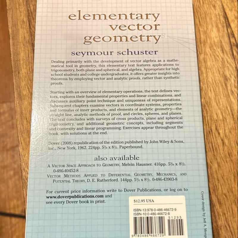 Elementary Vector Geometry