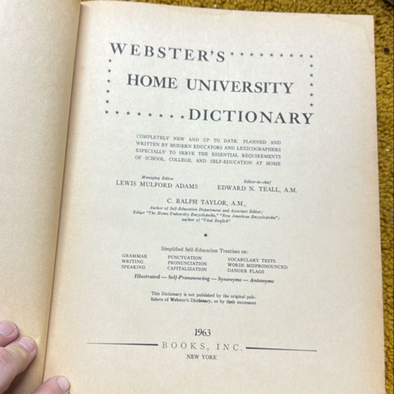 Webster’s Home University Dictionary