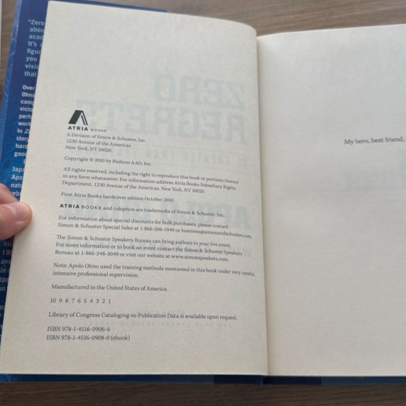 Zero Regrets (Signed Copy)